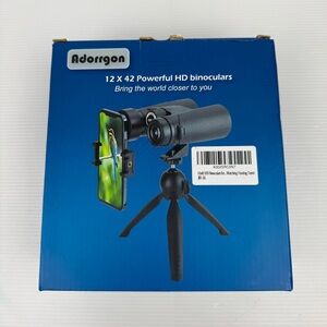 Adorrgon 12x42 HD Binoculars B07GF4JCDY For Watching Hunting Travel New Open Box